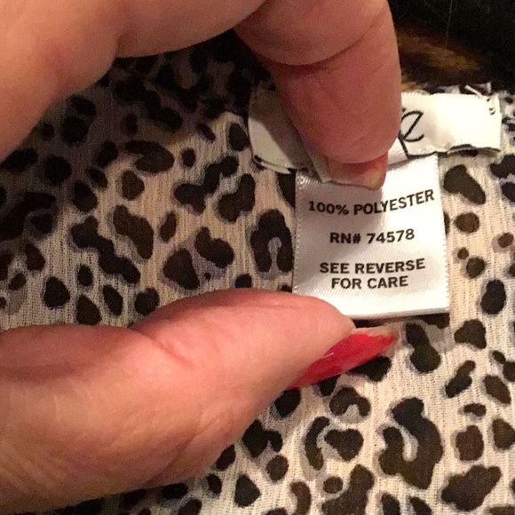 Cache Boho Leopard Print Top w/ Chains - Picture 7 of 7